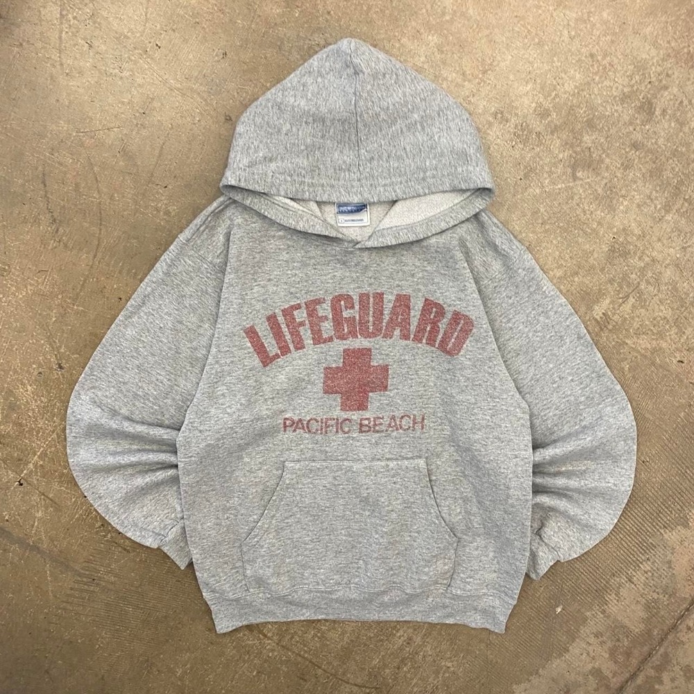 Vintage Lifeguard Pacific Beach California 2000s Destination Hoodie Size Medium